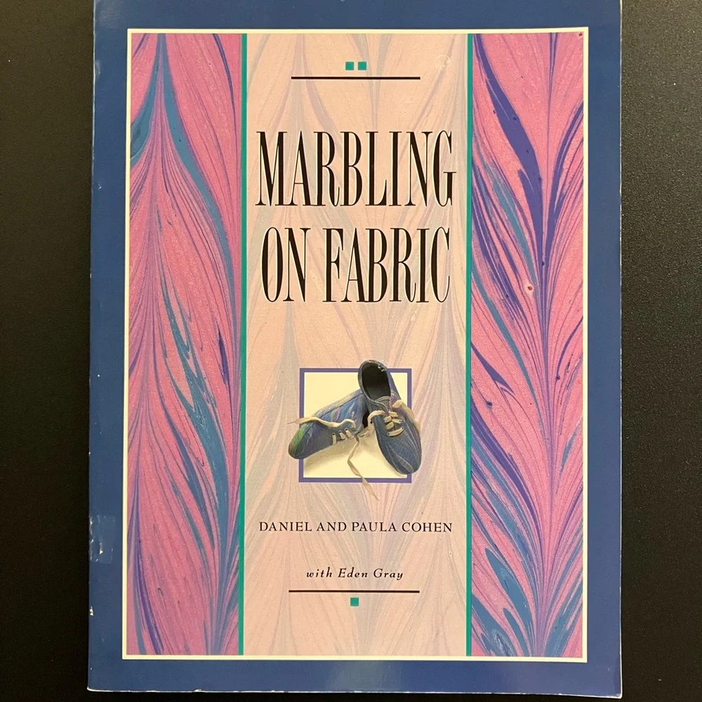 Marbling on Fabric Book Craft How To Upcycle Embellish Project Art Instruction